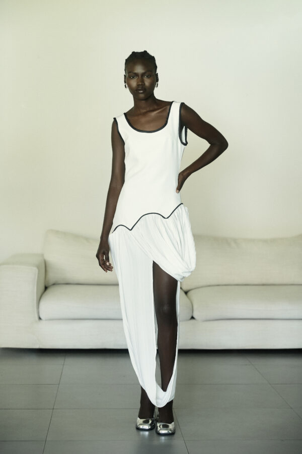 Open back asymmetric dress - Image 8