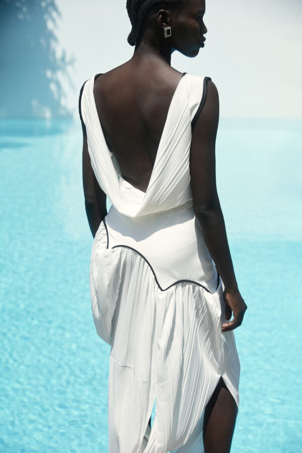 Open back asymmetric dress - Image 4