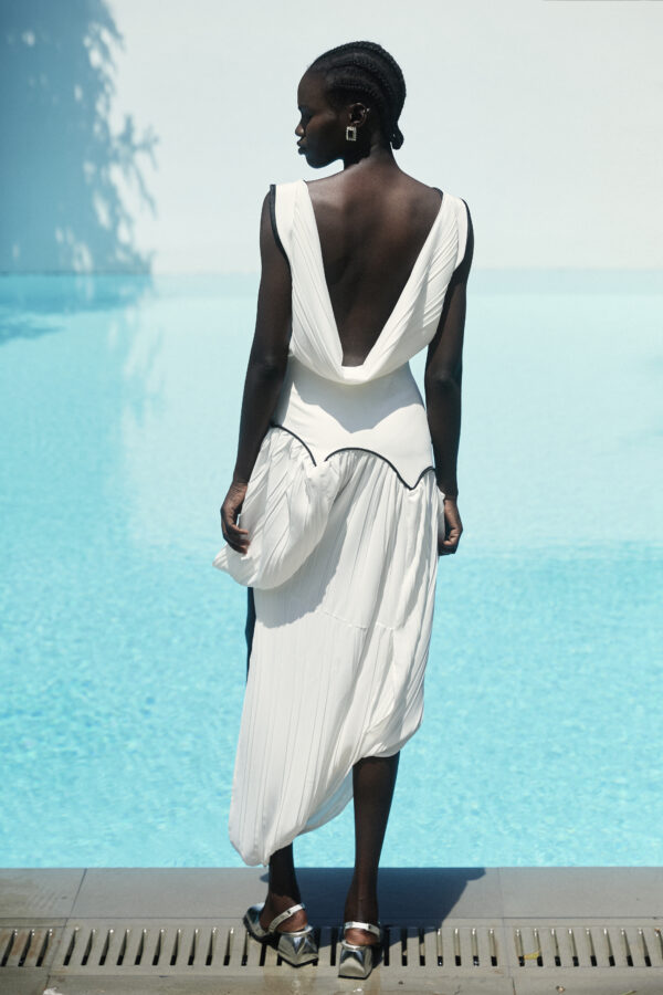 Open back asymmetric dress - Image 2