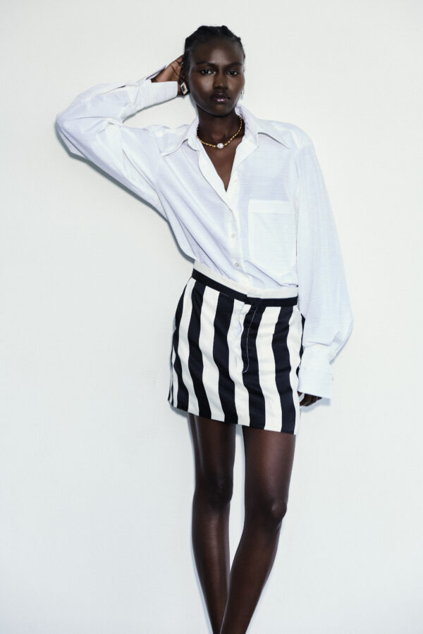 Mini striped skirt