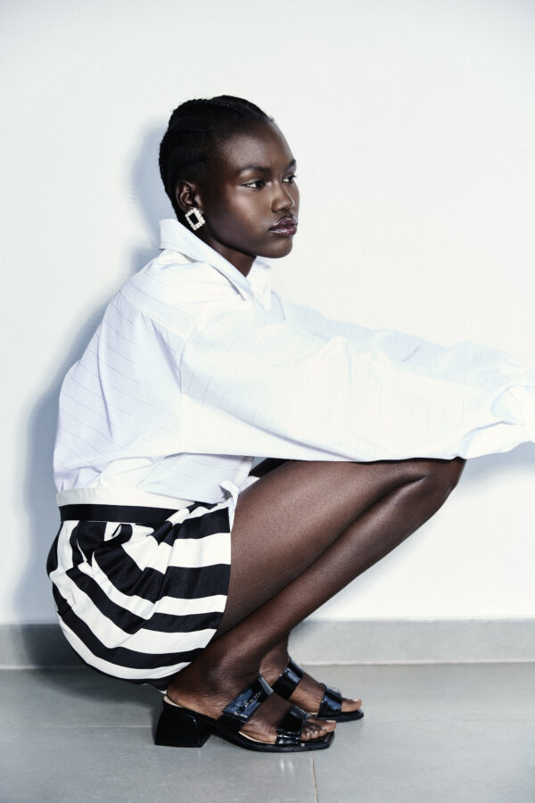 Mini striped skirt - Image 3